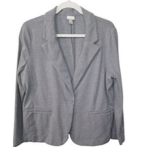 A New Day cotton blend blazer in heather grey size XL
